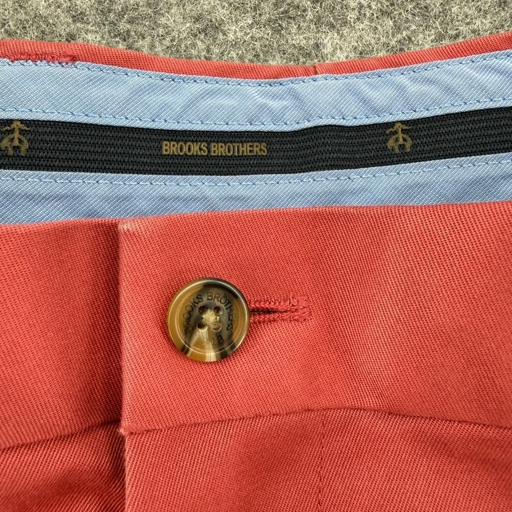 Brooks Brothers Advantage Chino Men 35W Red Pink NWT Waistband Flat Front